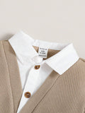 Buy SHEIN Baby Boy Contrast Collar 2 In1 Sweatshirt & Sweatpants in Pakistan