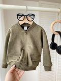 Buy SHEIN Baby Boy Dark Green Baseball Jacket in Pakistan