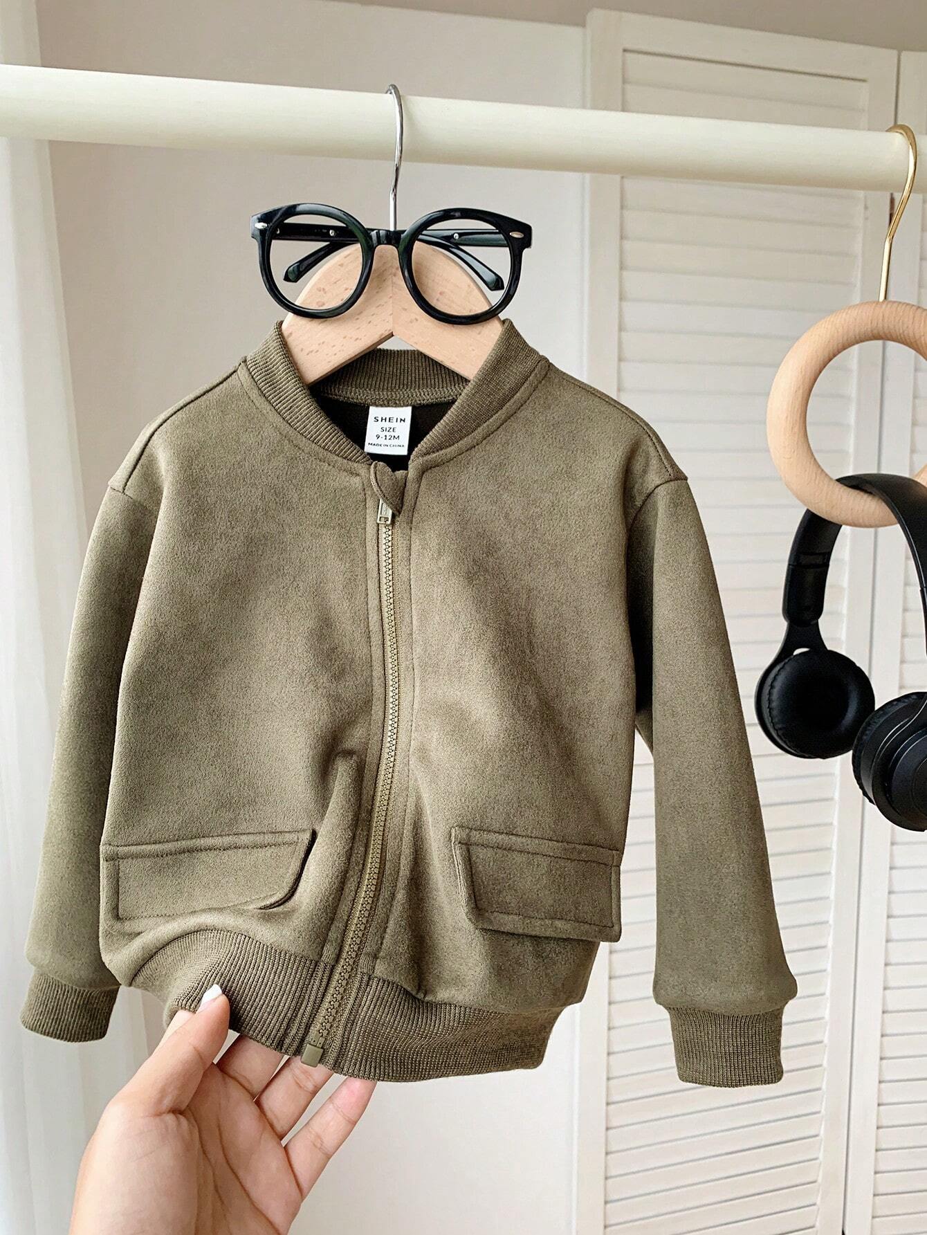 Buy SHEIN Baby Boy Dark Green Baseball Jacket in Pakistan