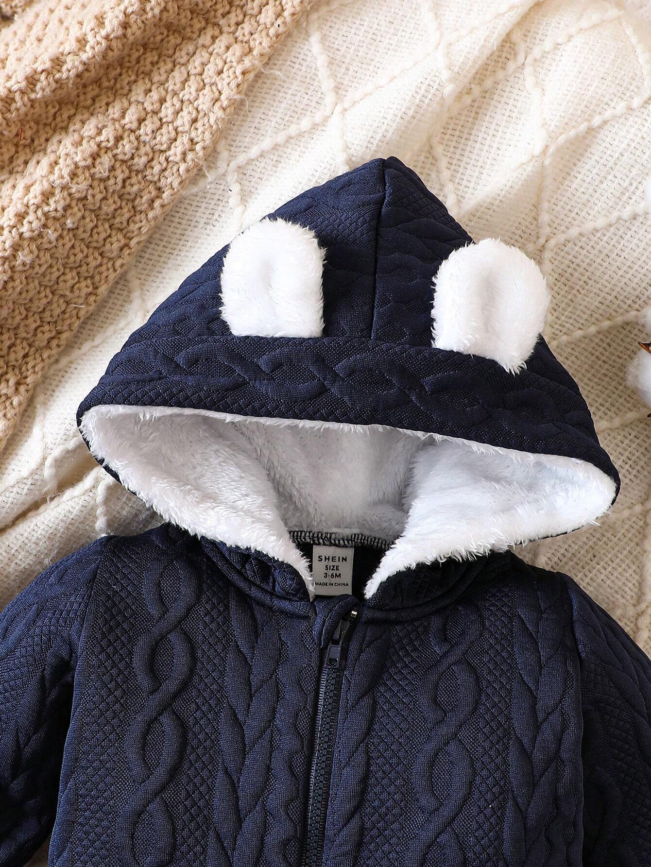 Buy SHEIN Vintaside Kids Baby Boys' 3d Ear Detail Jumpsuit in Pakistan