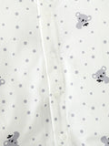 Buy SHEIN Baby Boys' Cute Polka Dot Cartoon Print And Solid Color Footed Romper For Home Wear in Pakistan