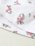 Buy SHEIN Baby Girl Newborn Ditsy Floral Print Ruffle Trim Top & Shorts in Pakistan