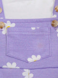 Buy SHEIN Baby Girl Newborn Floral Pattern Overall Shorts in Pakistan
