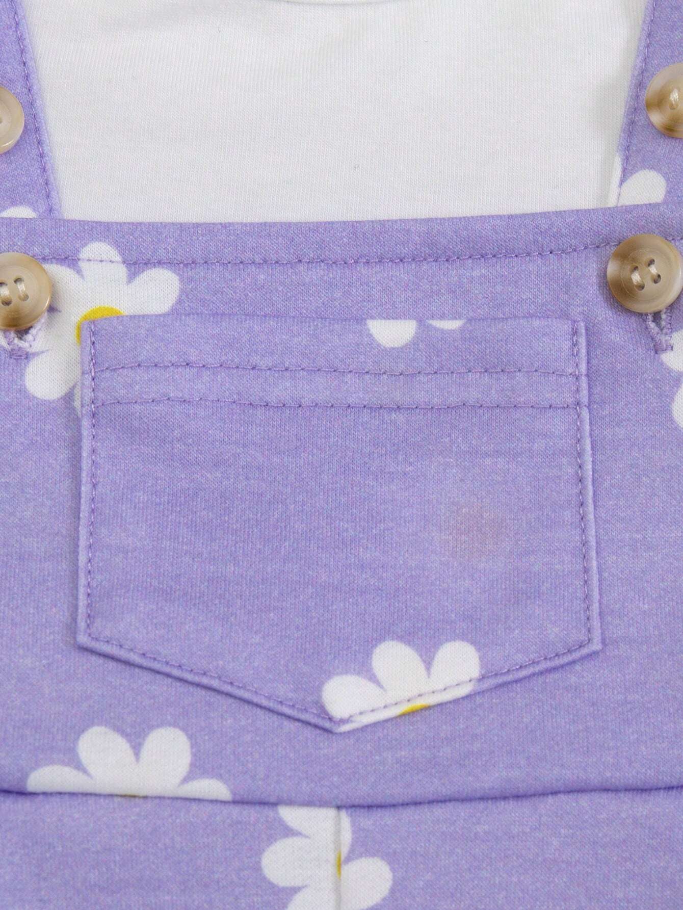 Buy SHEIN Baby Girl Newborn Floral Pattern Overall Shorts in Pakistan