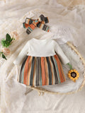 Buy SHEIN Baby Girl Newborn Plaid Bow Front 2 In 1 Dress With Headband in Pakistan