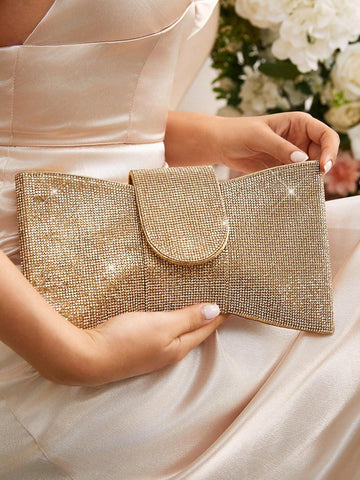 Buy SHEIN Belle Elegant Women Gold Clutch Bag in Pakistan