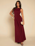 Buy SHEIN Belle Solid Maxi Bridesmaid Dress in Pakistan