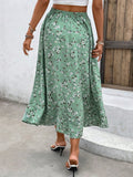 Buy SHEIN Clasi Allover Floral Print Knot Waist Skirt in Pakistan