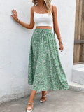 Buy SHEIN Clasi Allover Floral Print Knot Waist Skirt in Pakistan