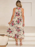 Buy SHEIN Clasi Women's Floral Print Halter Neck Long Summer Dress in Pakistan