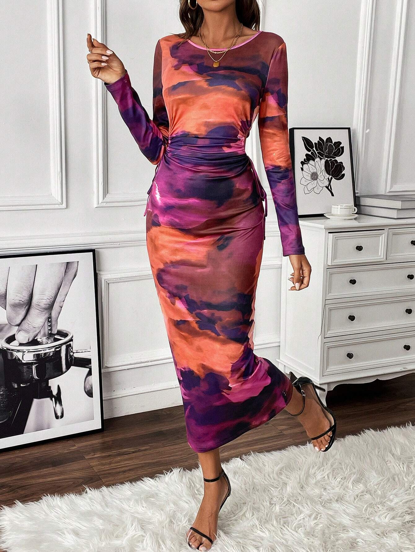 Buy SHEIN Clasi Tie Dye Bodycon Dress in Pakistan
