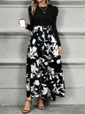 Buy SHEIN Clasi Women's Elegant Bowknot Splice Floral Print A-Line Dress in Pakistan