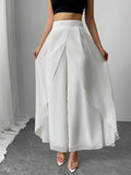 Buy SHEIN Clasi Women's Solid Color Casual Loose Wide Leg Pants in Pakistan