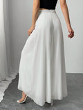Buy SHEIN Clasi Women's Solid Color Casual Loose Wide Leg Pants in Pakistan