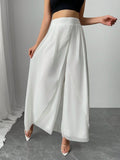 Buy SHEIN Clasi Women's Solid Color Casual Loose Wide Leg Pants in Pakistan