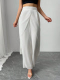 Buy SHEIN Clasi Women's Solid Color Casual Loose Wide Leg Pants in Pakistan