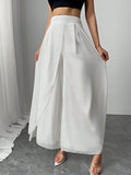 Buy SHEIN Clasi Women's Solid Color Casual Loose Wide Leg Pants in Pakistan