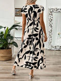 Buy SHEIN Clasi Women's Summer Long V-Neck Branch Floral Dress With A-Line Waist in Pakistan