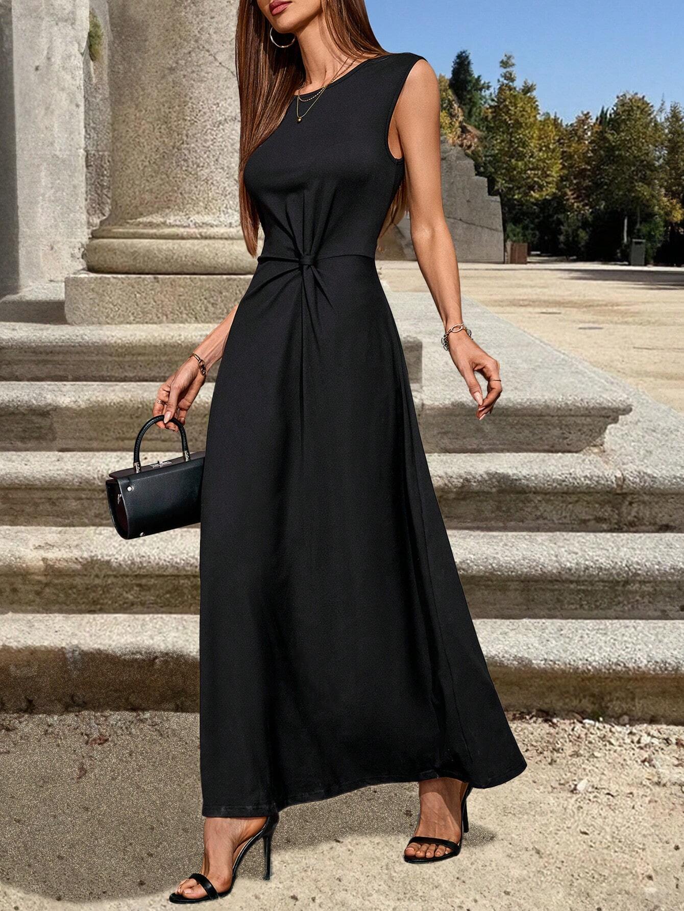 sachin and babi light blue dress SHEIN Clasi Women's Twist-Belt Black Casual Dress Maxi Women Outfi sachin and babi light blue dress SHEIN Clasi Women's Twist-Belt Black Casual Dress Maxi Women Outfi