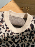 Buy SHEIN Comfortcana Casual Leopard Jacquard Women's Knitwear Top in Pakistan