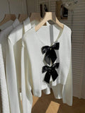 Buy SHEIN Comfortcana Women's Autumn Winter Bowknot Tie Short Cardigan Sweater in Pakistan