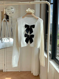 Buy SHEIN Comfortcana Women's Autumn Winter Bowknot Tie Short Cardigan Sweater in Pakistan