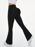 Buy SHEIN Daily&Casual Women's Solid Color Flare Activewear Pants in Pakistan
