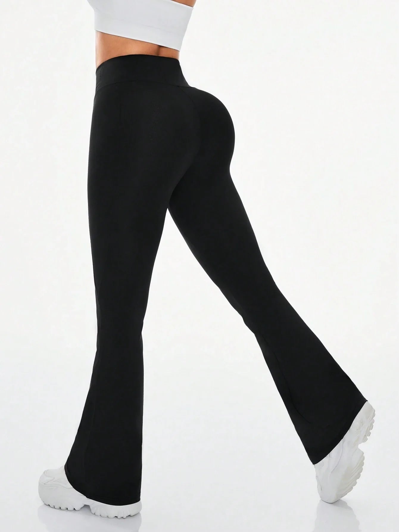 Buy SHEIN Daily&Casual Women's Solid Color Flare Activewear Pants in Pakistan
