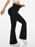 Buy SHEIN Daily&Casual Women's Solid Color Flare Activewear Pants in Pakistan