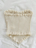 Buy SHEIN Dreamara Casual Tube Ruffle Knitted Top in Pakistan