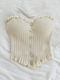 Buy SHEIN Dreamara Casual Tube Ruffle Knitted Top in Pakistan