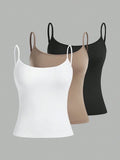 Buy SHEIN EZwear 3pcs/Set Casual Slim Fit Tank Tops For Women, Summer in Pakistan