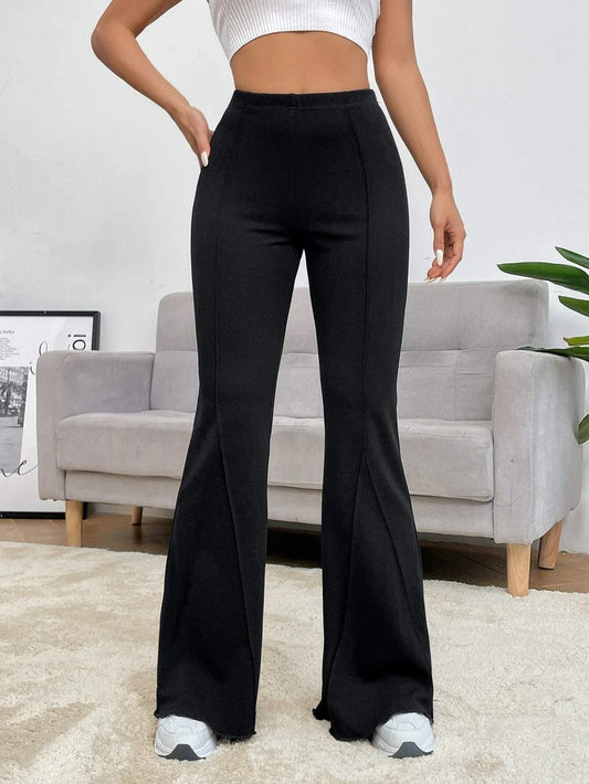 Buy SHEIN EZwear Balletcore Seam Front Flare Leg Back Pants in Pakistan