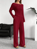 Buy SHEIN EZwear Red Knitted Women Bodysuit Set in Pakistan