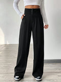 Buy SHEIN EZwear Contrast Color Turn-Waist Trousers in Pakistan
