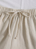 Buy SHEIN EZwear Knot Waist Wide Leg Shorts in Pakistan