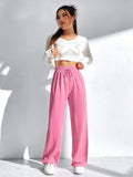 Buy SHEIN EZwear Solid Color Drawstring Waist Sweatpants in Pakistan