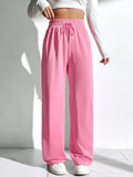 Buy SHEIN EZwear Solid Color Drawstring Waist Sweatpants in Pakistan