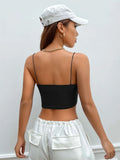 Buy SHEIN EZwear Solid Crop Cami Top in Pakistan