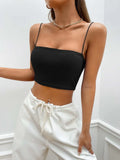 Buy SHEIN EZwear Solid Crop Cami Top in Pakistan