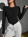Buy SHEIN EZwear Solid Hanky Hem Tee in Pakistan