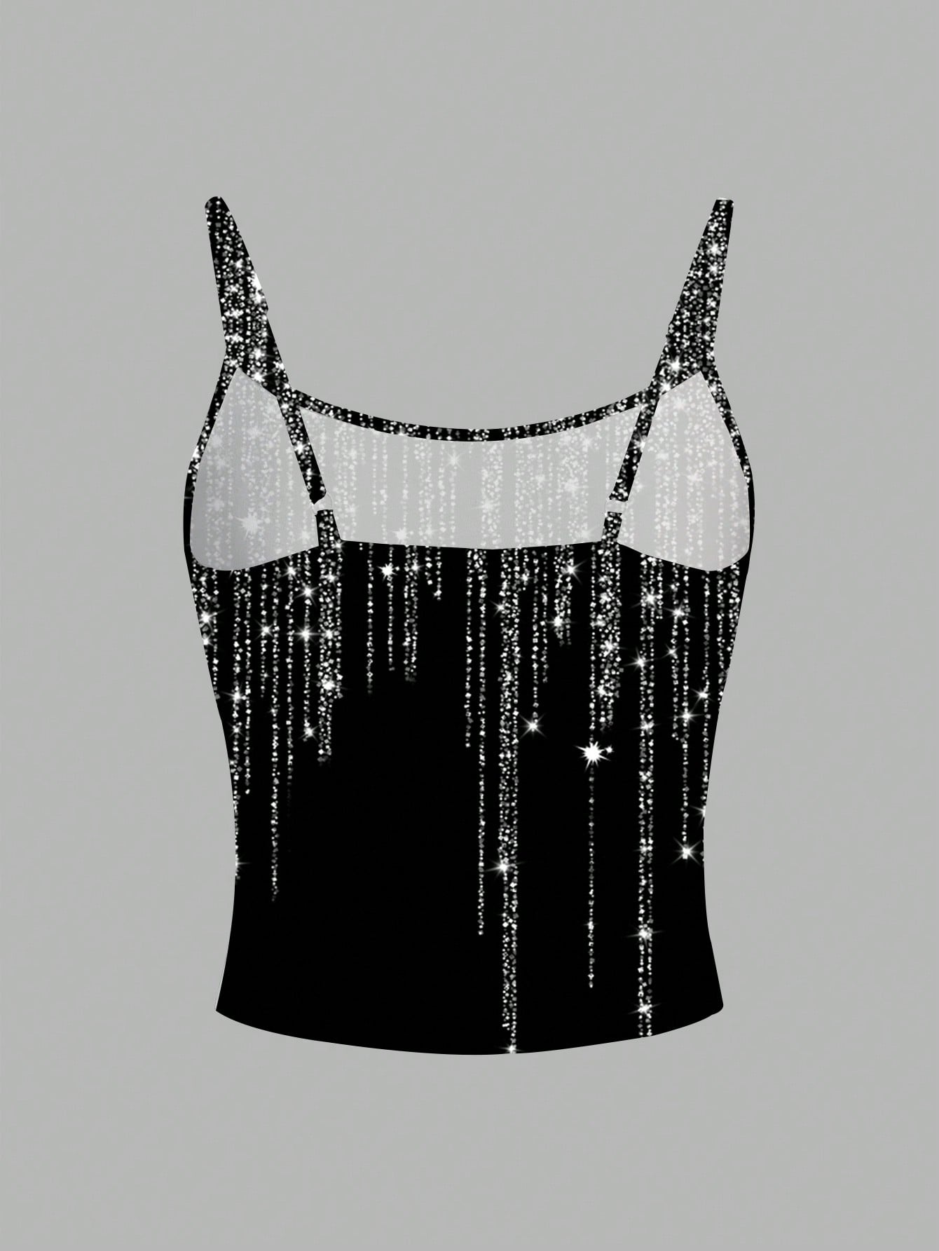 Buy SHEIN EZwear Women's Casual Minimalist Glitter Graphic Print Sexy Camisole Tank Top in Pakistan
