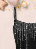 Buy SHEIN EZwear Women's Casual Minimalist Glitter Graphic Print Sexy Camisole Tank Top in Pakistan