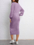 Buy SHEIN Essnce Button Up Drop Shoulder Sleeve Jacket And Cami Dress 2pcs/Set in Pakistan