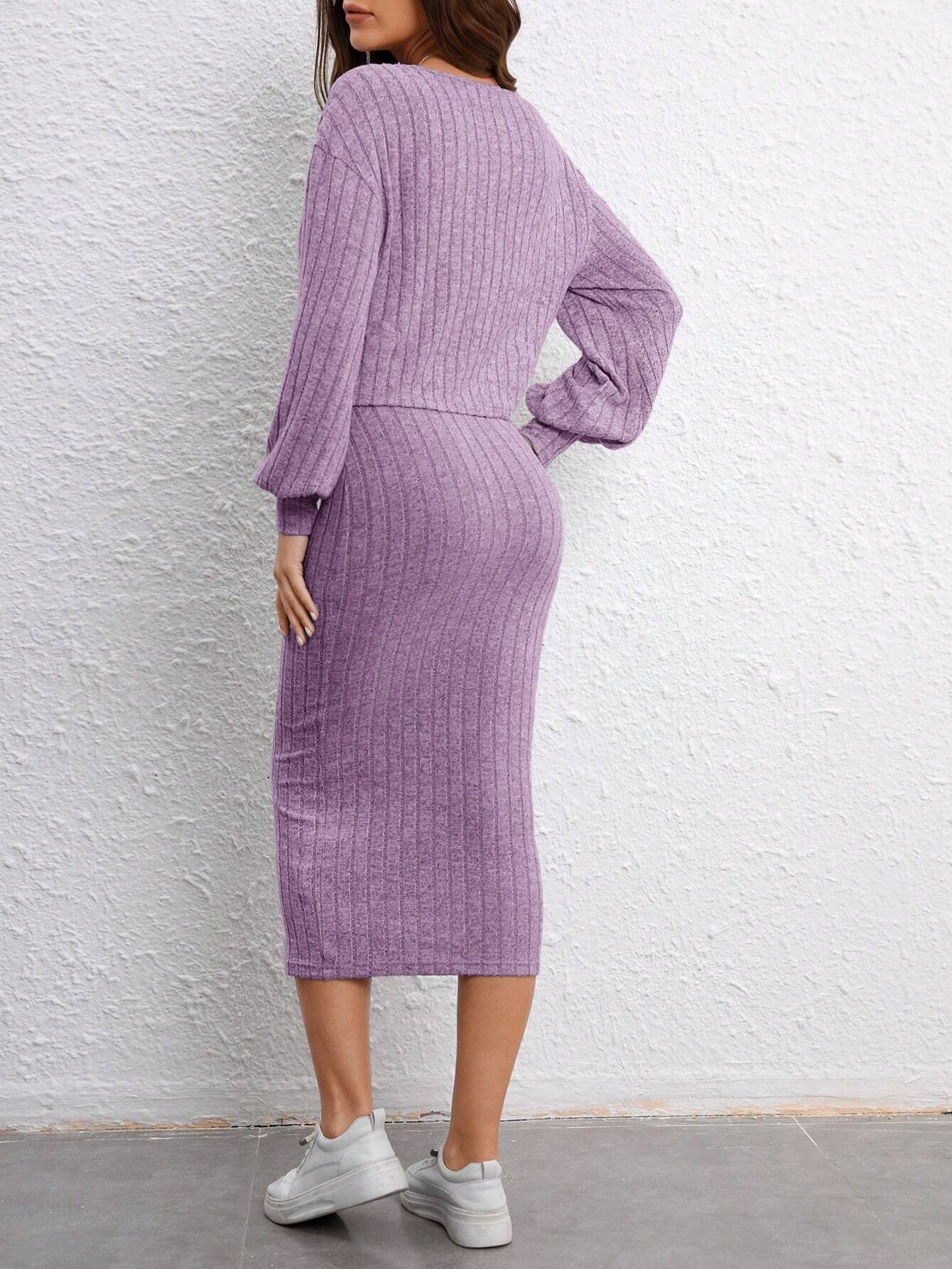 Buy SHEIN Essnce Button Up Drop Shoulder Sleeve Jacket And Cami Dress 2pcs/Set in Pakistan