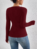 Buy SHEIN Essnce Crisscross Front Ribbed Knit Tee in Pakistan