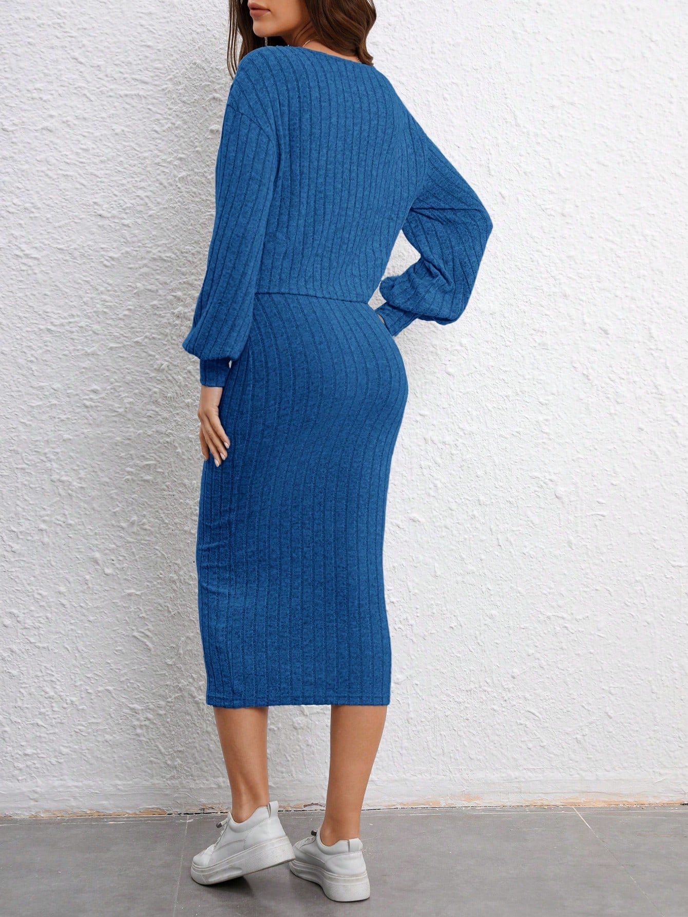Buy SHEIN Essnce Drop Shoulder Button Front Jacket & Dress in Pakistan
