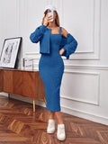 Buy SHEIN Essnce Drop Shoulder Button Front Jacket & Dress in Pakistan