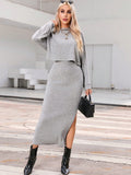 Buy SHEIN Essnce Drop Shoulder Tee & Split Thigh Dress in Pakistan