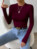 Buy SHEIN Essnce Solid Ruched Tee in Pakistan